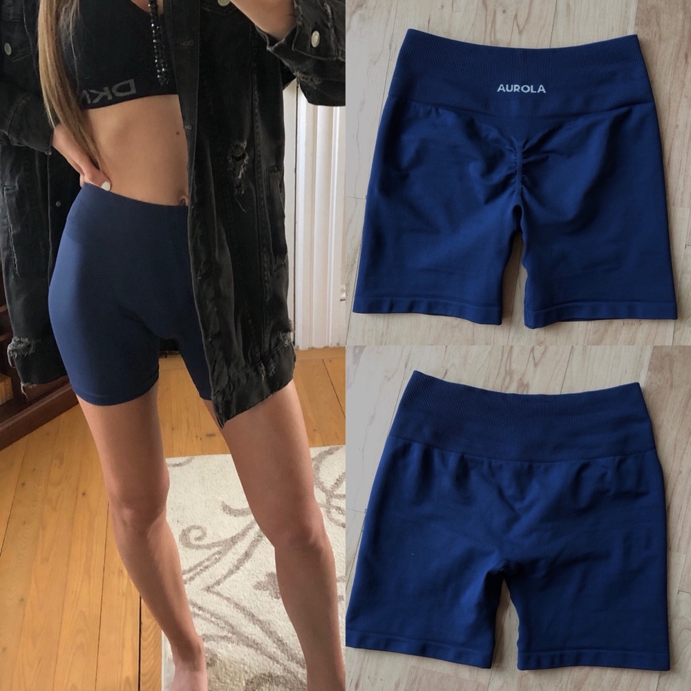 New AUROLA Women's Navy Blue Shorts Gym
